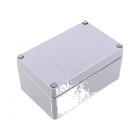 Carcasă universală gri din aluminiu - dimensiuni 80mm x 125mm x 57mm | Electronic-mag.ro | Componente Electronice