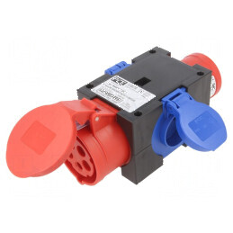Conector AC trifazat spliter 16A 400VAC IP44 | Electronic-mag.ro | Componente Electronice