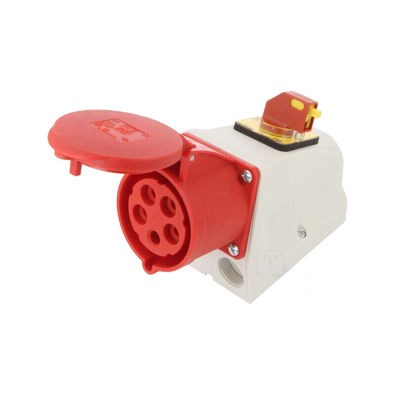 Conector trifazat 32A 400VAC IP44 | Electronic-mag.ro | Componente Electronice