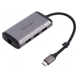 Hub USB USB 3.0 gri 6 porturi Power Delivery | Electronic-mag.ro | Componente Electronice