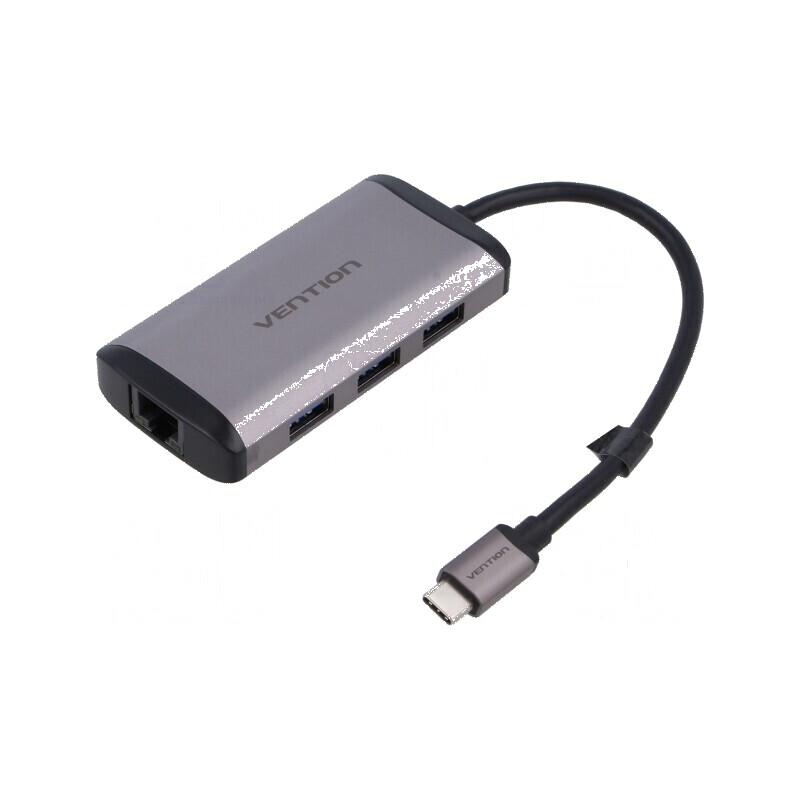 Hub USB USB 3.0 gri 6 porturi Power Delivery | Electronic-mag.ro | Componente Electronice