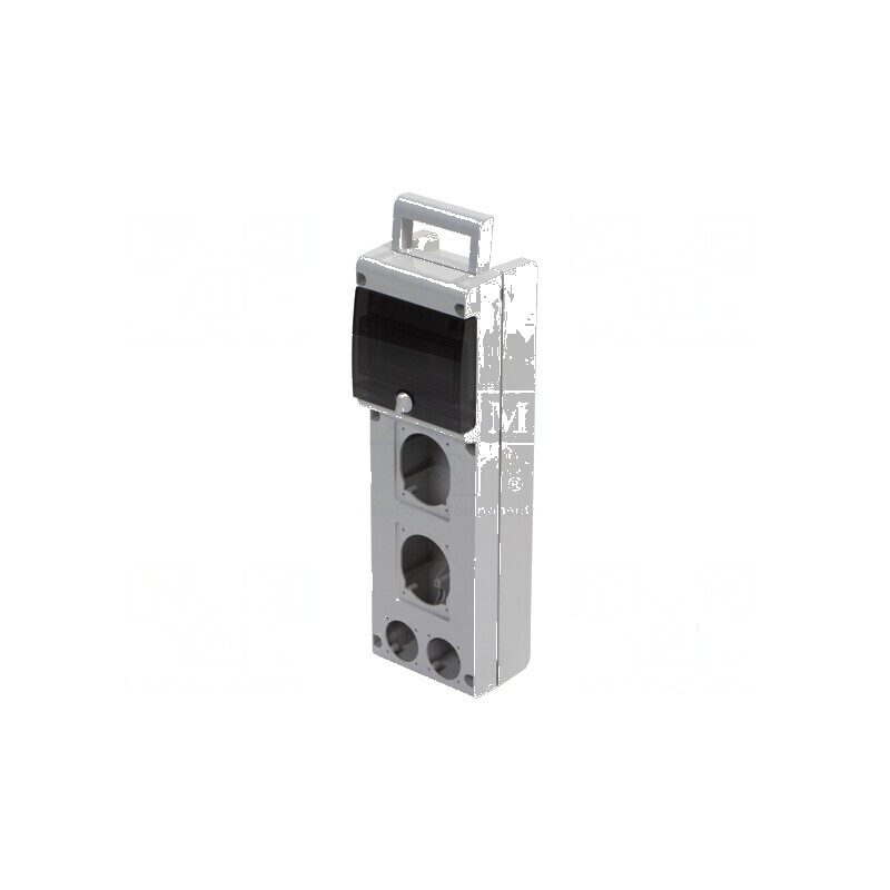 Carcasă modulară gri pentru 4 orificii - Serie BLOCK | Electronic-mag.ro | Componente Electronice
