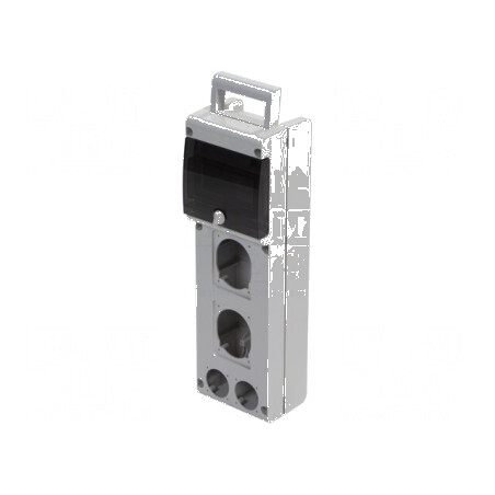 Carcasă modulară gri pentru 4 orificii - Serie BLOCK | Electronic-mag.ro | Componente Electronice
