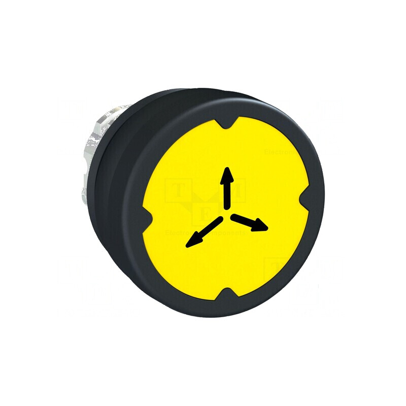 Comutator acţionat prin apăsare 22mm - galbenă | Electronic-mag.ro | Componente Electronice