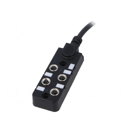 Cutie de conexiuni M8 PIN: 3 5m soclu 6A -20÷80°C IP67 IN: 4 | Electronic-mag.ro | Componente Electronice