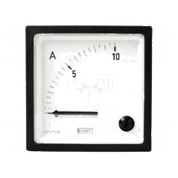 Ampermetru pe panou I DC: 0÷50A Clasa: 1,5 - 48x48mm | Electronic-mag.ro | Componente Electronice
