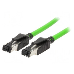 Patch cord SF/UTP 5 sârmă Cu PVC verde 3m 22AWG Fire: 4 - Patch cord verde 3m 22AWG SF/UTP | Electronic-mag.ro | Componente Electronice