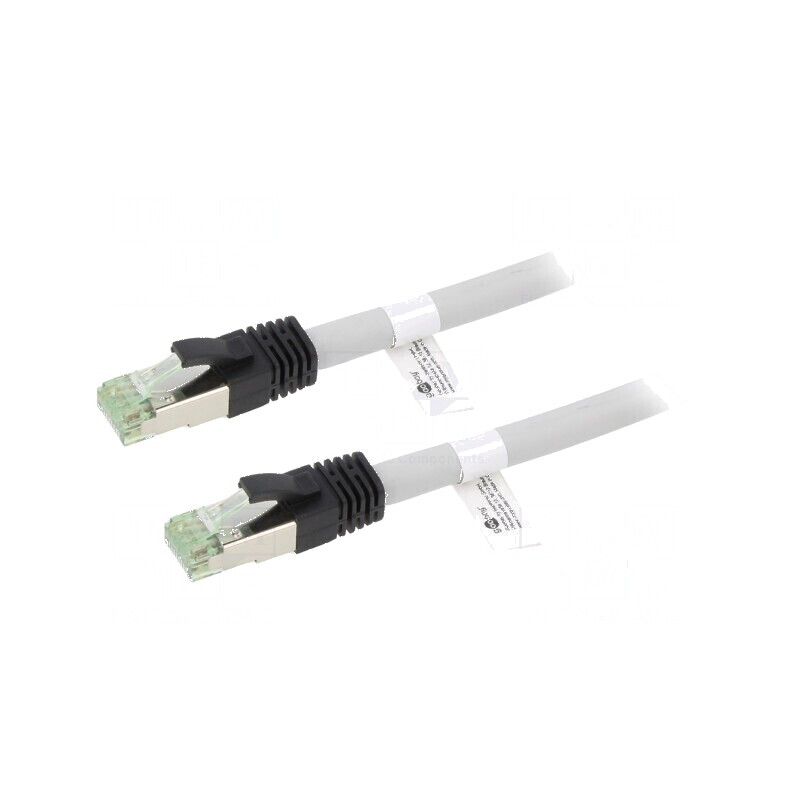 Patch cord S/FTP Cat 8.1 gri 15m 24AWG Fire: 8 | Electronic-mag.ro | Componente Electronice