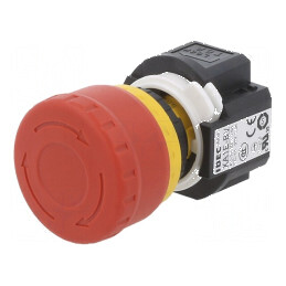 Comutator de siguranţă 16mm cu 2 contacte NC x2 roşie IP65 | Electronic-mag.ro | Componente Electronice