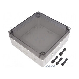 Carcasă universală din policarbonat - dimensiuni 180mm x 180mm x 75mm | Electronic-mag.ro | Componente Electronice