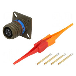 Conector militar PIN: 3 dimensiune 9 oliv crimpat | Electronic-mag.ro | Componente Electronice