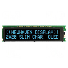 Afişaj OLED alfanumeric 20x2 albastru | Electronic-mag.ro | Componente Electronice