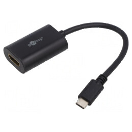 Adaptor HDMI USB-C 0,2m negru | Electronic-mag.ro | Componente Electronice