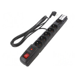 Prelungitor cu prize protectie supratensiune 6 prize 10A | Electronic-mag.ro | Componente Electronice