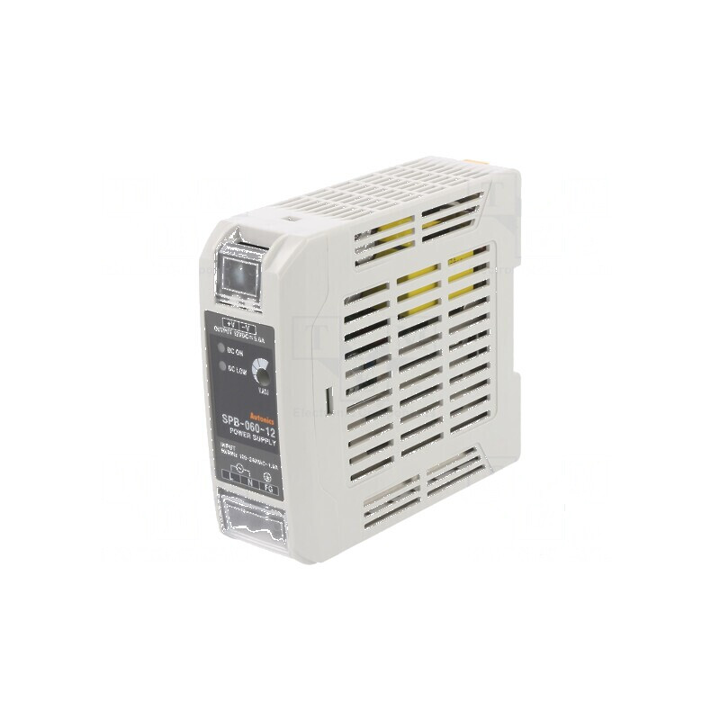 Alimentator pulsatoriu pentru şină DIN 60W 12VDC 5A IP20 | Electronic-mag.ro | Componente Electronice