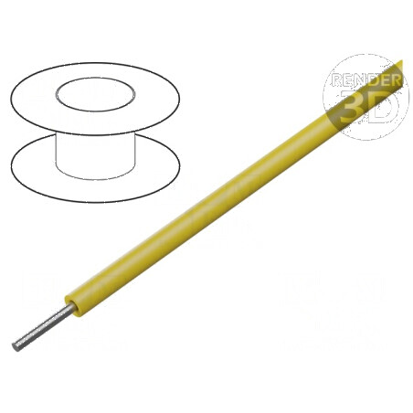 Cablu HookUp Wire 28AWG sârmă Cu ETFE galben 30,5m 100ft - Cablu HookUp Wire 28AWG galben 30,5m | Electronic-mag.ro | Componente Electronice