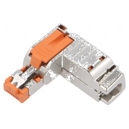 Conector RJ45 mufă Cat 5e ecranat 8p8c 22AWG | Electronic-mag.ro | Componente Electronice