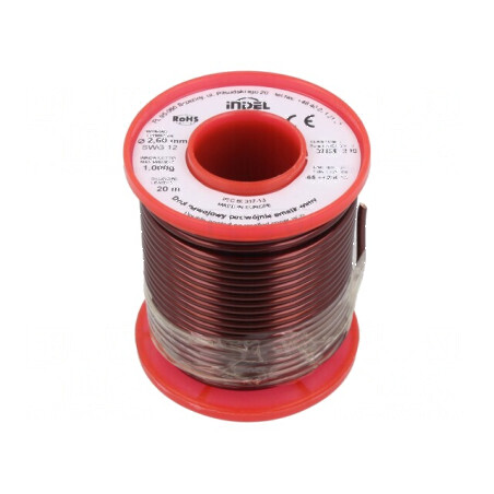 Sârmă bobină dublu emailată 2,6mm 1kg -65÷200°C Fire: Cu | Electronic-mag.ro | Componente Electronice