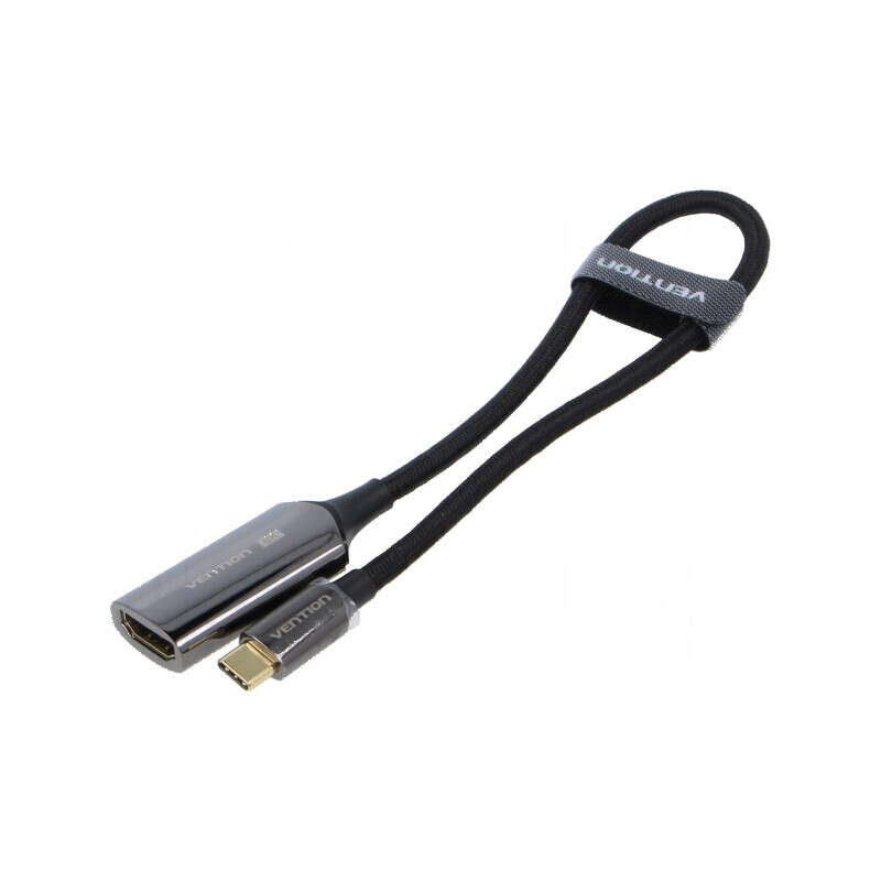 Cablu HDMI USB-C negru 0.25m | Electronic-mag.ro | Componente Electronice