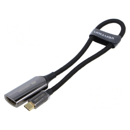 Cablu HDMI USB-C negru 0.25m | Electronic-mag.ro | Componente Electronice