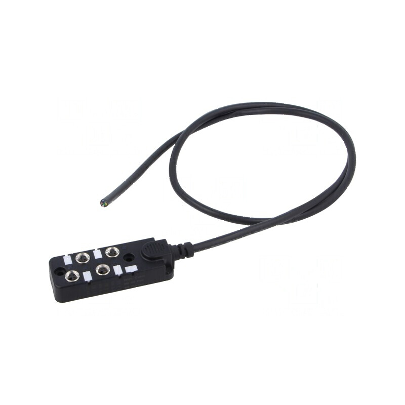 Cutie de conexiuni M8 PIN: 3 1m soclu 6A IP67 -20÷80°C IN: 4 | Electronic-mag.ro | Componente Electronice