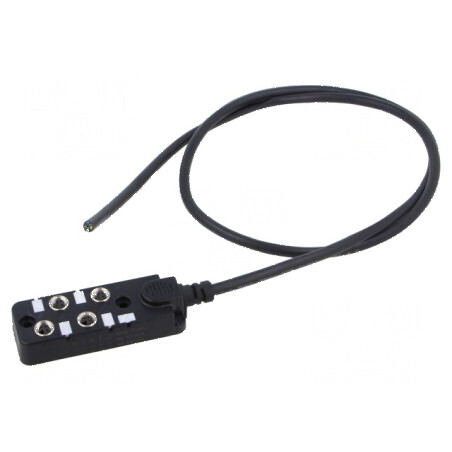 Cutie de conexiuni M8 PIN: 3 1m soclu 6A IP67 -20÷80°C IN: 4 | Electronic-mag.ro | Componente Electronice