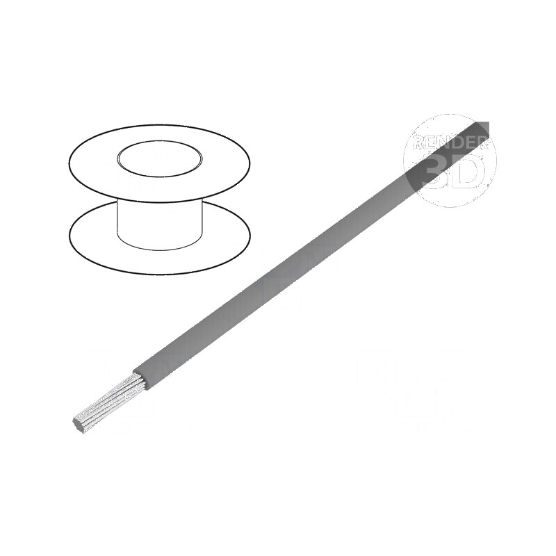 Cablu HookUp Wire litat Cu PVC gri 30,5m | Electronic-mag.ro | Componente Electronice