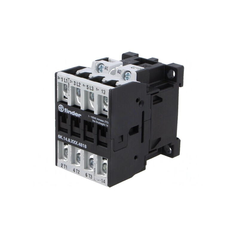 Contactor 4-polar NO pentru şină DIN 6K | Electronic-mag.ro | Componente Electronice