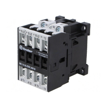 Contactor 4-polar NO pentru şină DIN 6K | Electronic-mag.ro | Componente Electronice