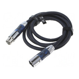 Cablu XLR 2m negru | Electronic-mag.ro | Componente Electronice