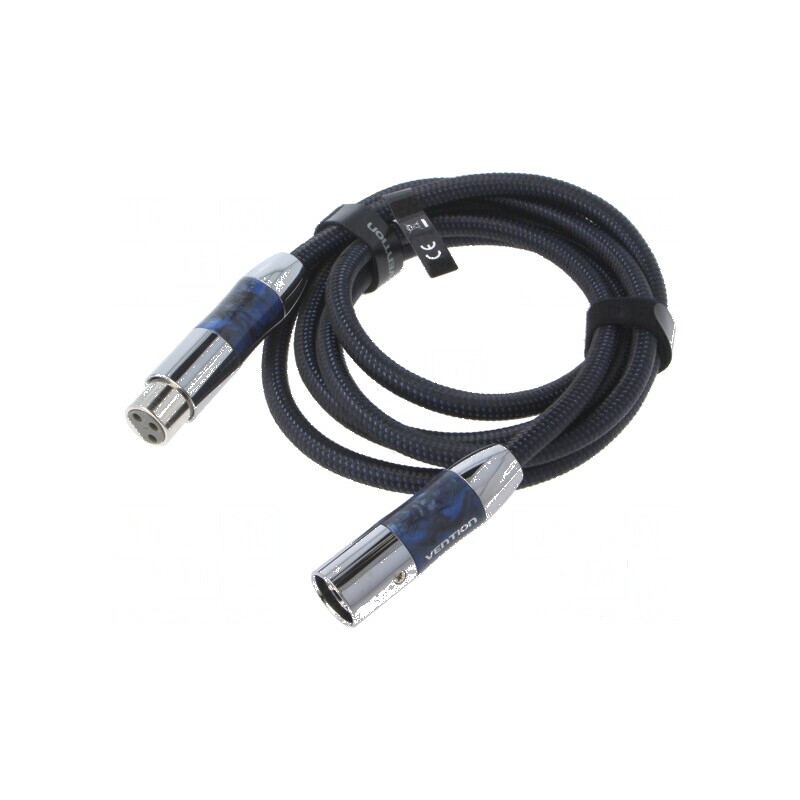 Cablu XLR 2m negru | Electronic-mag.ro | Componente Electronice