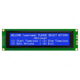 Afișaj LCD alfanumeric 40x4 cu LED albastru | Electronic-mag.ro | Componente Electronice
