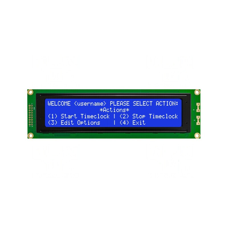 Afișaj LCD alfanumeric 40x4 cu LED albastru | Electronic-mag.ro | Componente Electronice