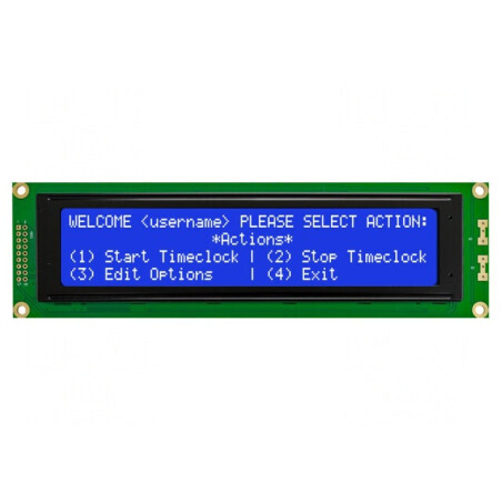 Afișaj LCD alfanumeric 40x4 cu LED albastru | Electronic-mag.ro | Componente Electronice