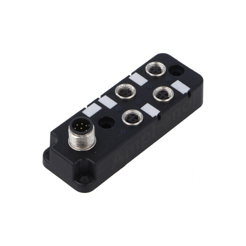 Cutie de conexiuni M8 PIN: 3 soclu 6A -40÷105°C IP67 IN: 4 | Electronic-mag.ro | Componente Electronice