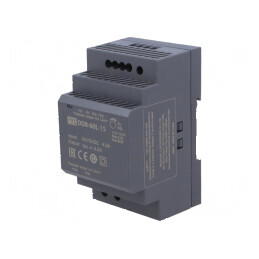 Convertor DC/DC 60W 15VDC 4A pentru șină DIN DDR | Electronic-mag.ro | Componente Electronice