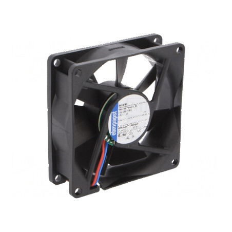 Ventilator axial DC 24VDC 80x80x25mm 33m3/h 17dBA - bilă | Electronic-mag.ro | Componente Electronice