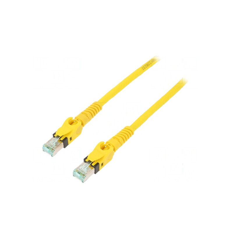 Patch cord S/FTP 6a litat Cu PUR galben 3m 27AWG Fire: 8 | Electronic-mag.ro | Componente Electronice