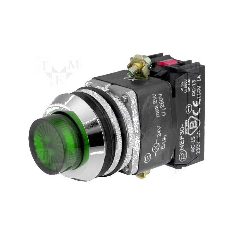Comutator acţionat prin apăsare 30mm 1 NC NO | Electronic-mag.ro | Componente Electronice