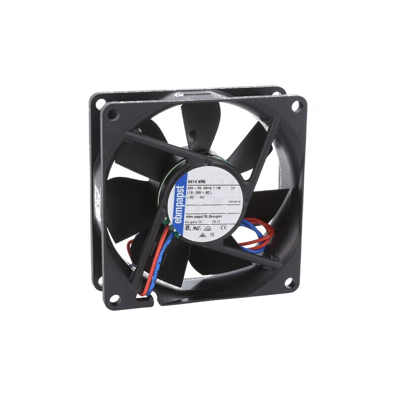 Ventilator axial 24VDC 80x80x25mm 45m3/h 21dBA | Electronic-mag.ro | Componente Electronice