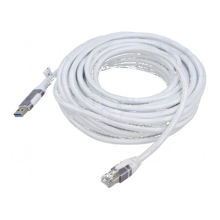 Cablu USB 3.0 RJ45 10m alb F/UTP | Electronic-mag.ro | Componente Electronice