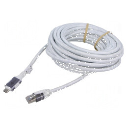 Cablu USB 3.1 RJ45 și USB C 10m alb | Electronic-mag.ro | Componente Electronice