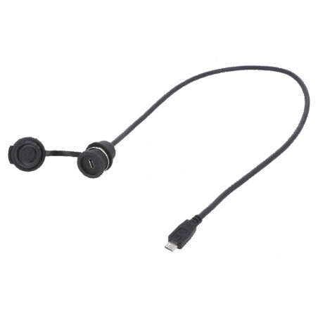 Cablu adaptor USB 2.0 cu capac de protecţie 0,5m IP67 | Electronic-mag.ro | Componente Electronice