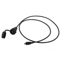 Cablu adaptor USB 2.0 cu capac de protecţie 1m IP67 | Electronic-mag.ro | Componente Electronice