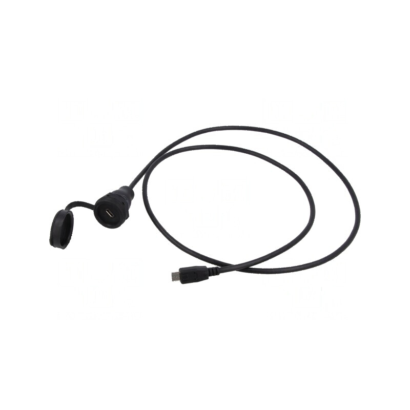 Cablu adaptor USB 2.0 cu capac de protecţie 1m IP67 | Electronic-mag.ro | Componente Electronice