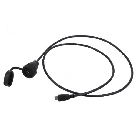 Cablu adaptor USB 2.0 cu capac de protecţie 1m IP67 | Electronic-mag.ro | Componente Electronice