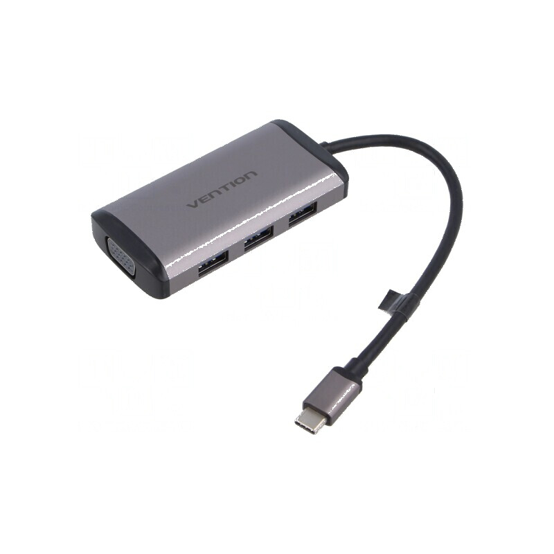 Hub USB HDMI soclu, USB A x3, USB C, VGA Adapter | Electronic-mag.ro | Componente Electronice