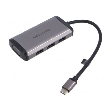 Hub USB HDMI soclu, USB A x3, USB C, VGA Adapter | Electronic-mag.ro | Componente Electronice