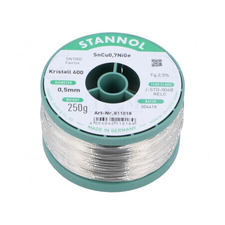 Cositor fără plumb 0,5mm 250g bobină 2,5% | Electronic-mag.ro | Componente Electronice