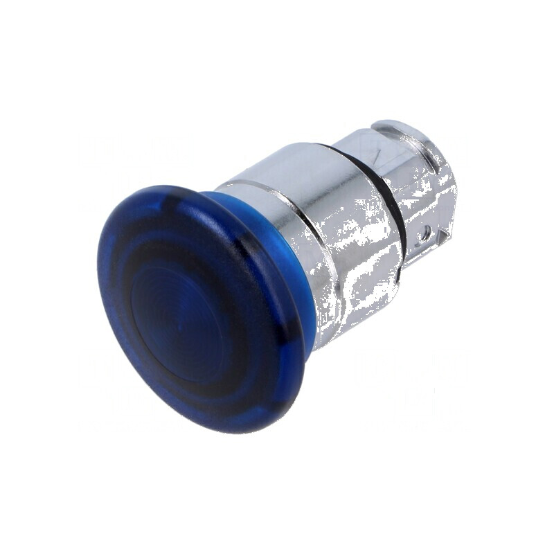 Comutator acţionat prin apăsare 22mm Poz.i stab: 1 albastră | Electronic-mag.ro | Componente Electronice